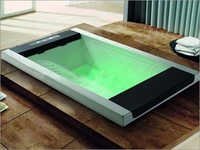 Rectangular Twin Seater Whirlpool Bathtub