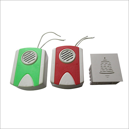 Musical Doorbell - Plastic, 8x6x3 cm, Green Red | Melodious Tunes, Easy Installation, Clear Sound, 80dB