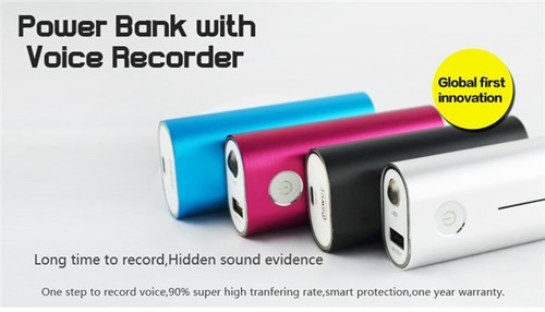 Spy Voice Recorder In Power Bank (For One Week Recording) Water Proof