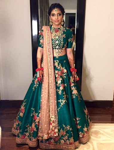 Designer Lehenga Choli - Embroidered Fabric, Quality Checked Craftsmanship | Fashionable Pattern, Expert Supervision