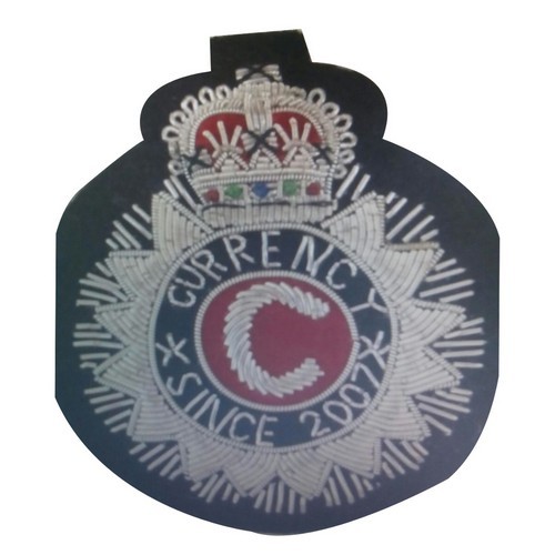 White Color Thread Embroidery Brooch
