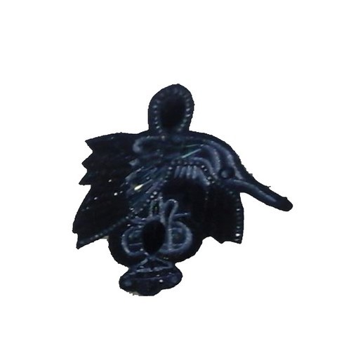 Black Hand Embroidery Brooch