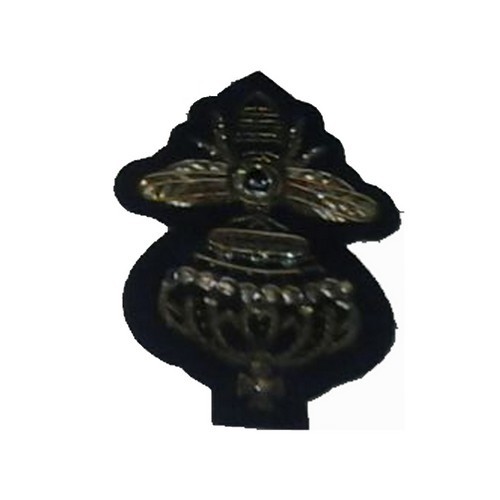 Black Silver Glass Beads Brooch