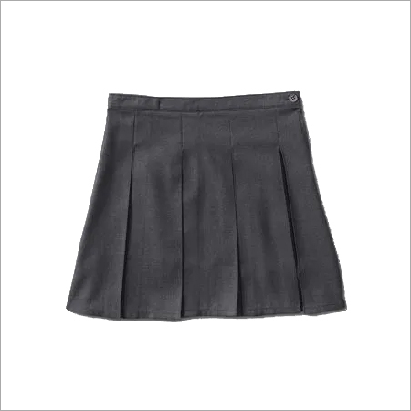 Pleated And Plain Girl's School Skirt