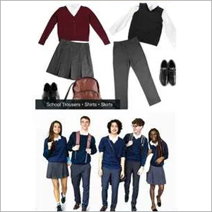 School Grey Serge Fabric