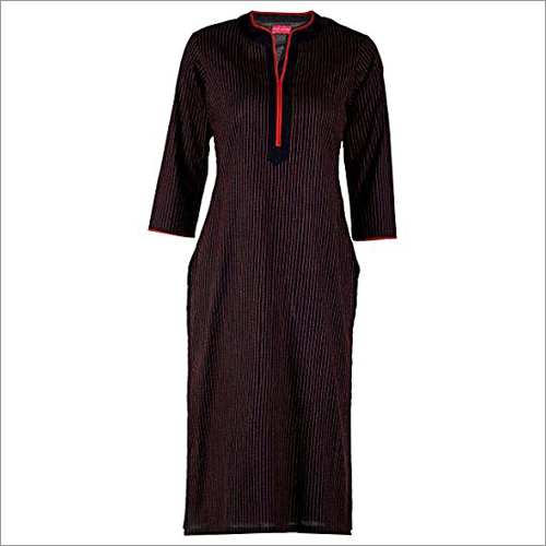 Black Cotton Kurta