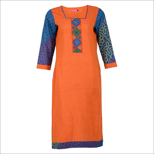 Printed Straight Cotton Kurta