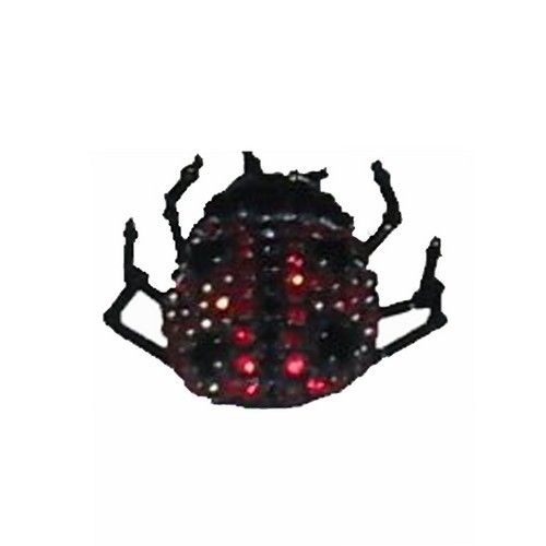 Red Glass Beads Brooch