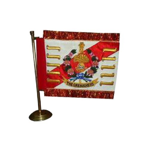 Red Color Flag Hand Embroidery Brooch