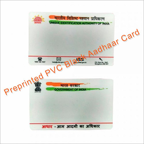 PVC Pre Printed Aadhaar Card