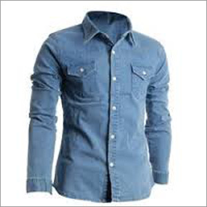 Denim Shirts Collar Style: Straight