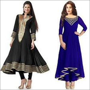 Ladies Anarkali Kurti Decoration Material: Laces