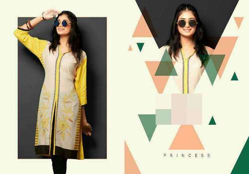 Princess Vol 4 - Rayon Kurti Set, Sizes M-XXXL , Anti-Wrinkle, Breathable, Quick Dry, 3-4th Sleeves, Modern Ethnic Style