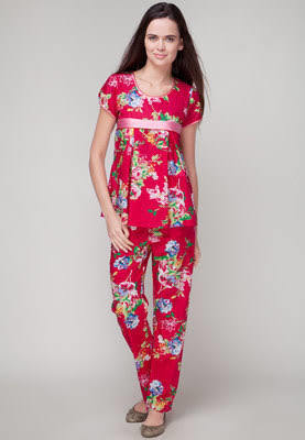 Red Knitted Nightwear