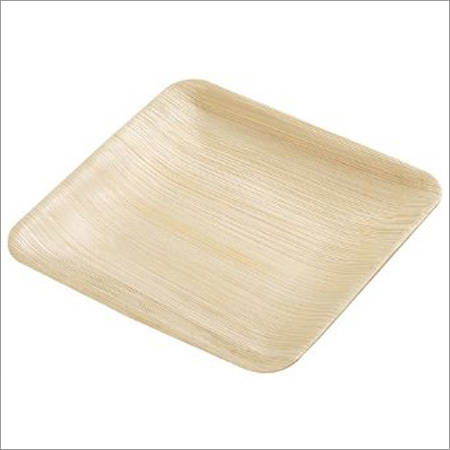 Leaf Fiber 6 Square Compostable Areca Palm Leaf Plates