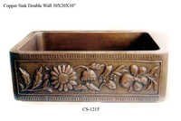 Copper Kitchen Sink Size: 30x20x10"