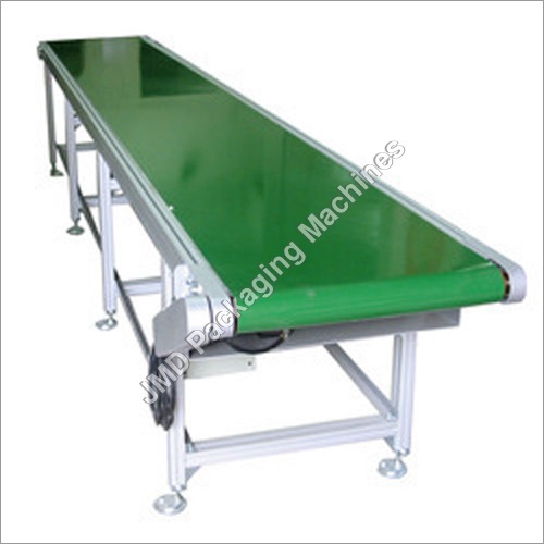 Belt Conveyor - 300mm Width, 50mm Roller Diameter, Adjustable Height | Flat Belt Type, Low Noise Operation, Durable Design