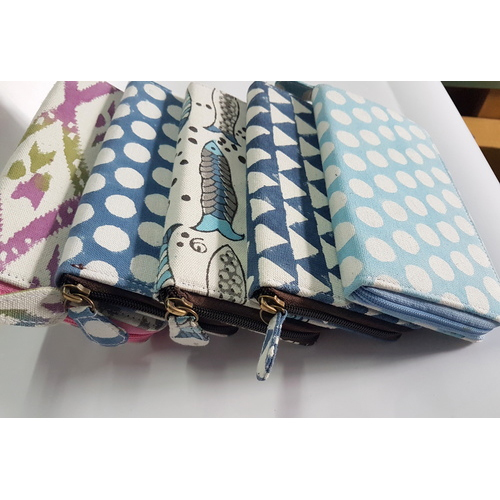 Cotton Hand Block Printed Canvas Clutch Bags