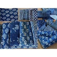 Cotton Hand Block Print Indigo Blue Fabric