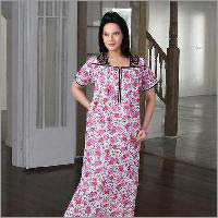 Pink Printed Night Gown