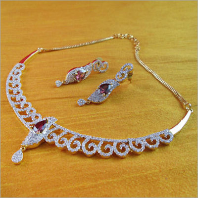 American Diamond Jewellery Set Diamond Clarity: Fl