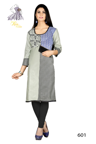 Mix Color Printed Cotton Kurti