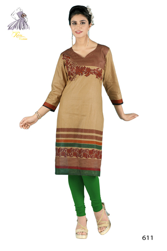 Mix Color Women Cotton Printed Kurti