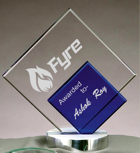 Square glass award