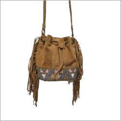 BUCKET BAG WITH BEADING