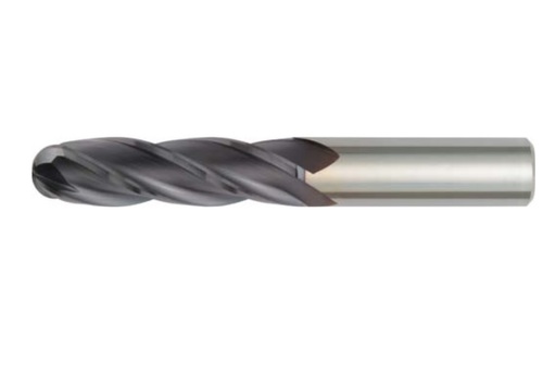 Solid Carbide Ball Nose Endmill - 16mm Cutting Diameter, 150mm Overall Length, 75mm Flute Length, 4 Flute Design | Extra Long Length, Center Cutting, Custom Coatings Available
