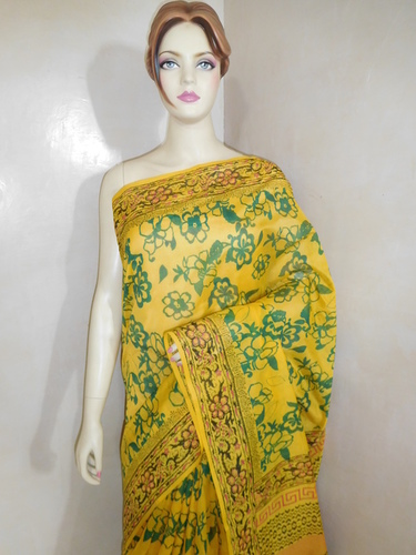 Chanderi Silk Block Printed Saree