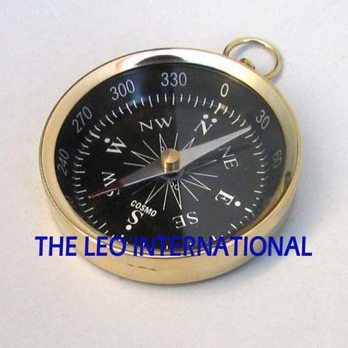 Compass - Brass, 2 Inch, Black Dial | Magnetic Needle, Precise Direction, Portable, Durable Design