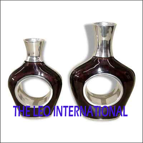 Decorative Vase - Metal Alloy, Variable Height, Dark Brown | Elegant Design, Rustic Touch, Contemporary Style, Durable Material