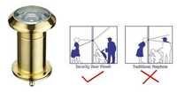 Spy Door Viewer Long Range - Solid Brass, 14mm Bore Size, Suitable For 33-56mm Door Thickness, 200â° Viewing Angle | Ideal For Hotels, Restaurants, Schools, Theaters