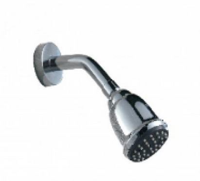 Overhead Shower - Wall Mount, Adjustable Single Flow, Round Shape Design