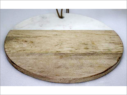 Chopping Board - Wood Marble, 12 Inch Round, 1 Inch Thick | Durable, Stable, Stylish, Protective, Versatile