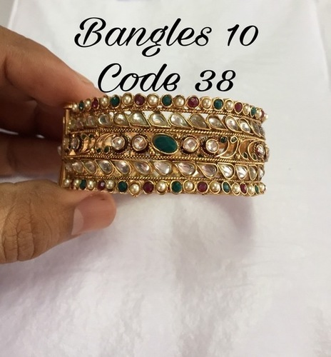 Bangle Set - Copper Alloy, Bridal Style | Customizable Design, Immaculate Finish