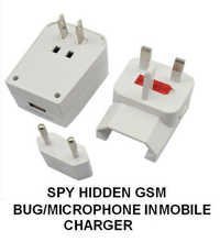 SPY HIDDEN GSM BUG/MICROPHONE IN MOBILE PHONE CHARGER