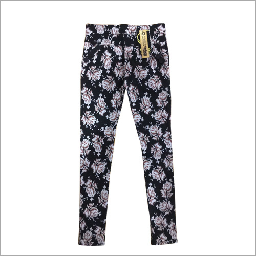 Black Women'S Jeggings Decoration Material: Paint