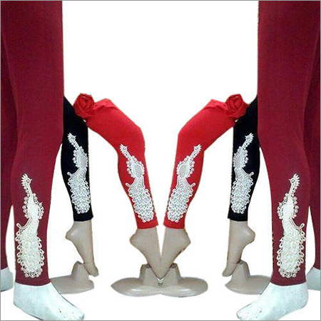 Embroidered Cotton Leggings - All Season, Available in Various Sizes & Colors | Anti-Wrinkle, Non-Toxic, Washable, Waterproof, Dry Clean Safe, Attractive Patterns