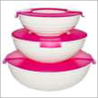 Plastic Container - Plastic, 2 L, 250 mm Diameter, White | Stackable Design, Airtight Seals, Microwave Safe, Dishwasher Safe