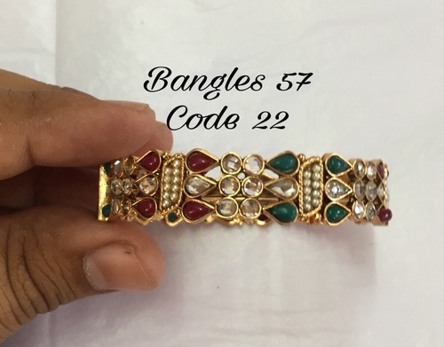 Bangle Set - Tin Alloy, Diamond Stone | Bridal Design, Immaculate Finish