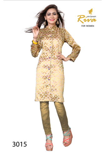 Golden Latest Kurtis Stitched Wholesale Jetpur