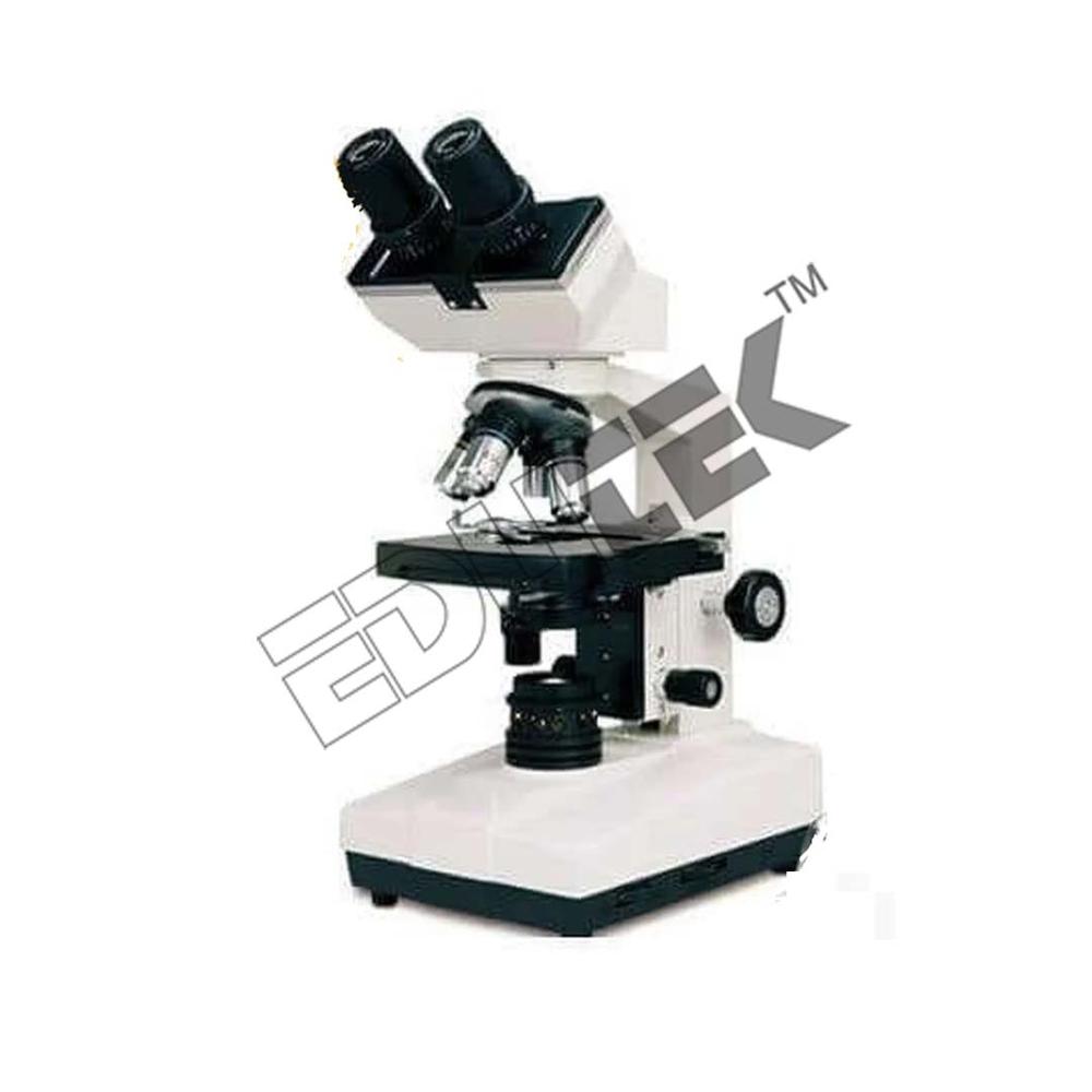 Compound Microscope - Wide Field WF10X & WF25X Eyepieces, Achromatic DIN Objectives 4X, 10X, 40X(S), 100X(S, Oil) | 3-D Double Layer Mechanical Stage, 30° Inclined & 360° Swiveling Binocular