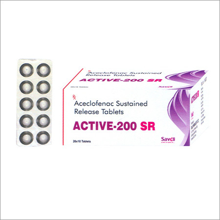 Active-200 Sr - Aceclofenac 200 mg Sustained Release Tablets, Pain Relief and Inflammation Reduction