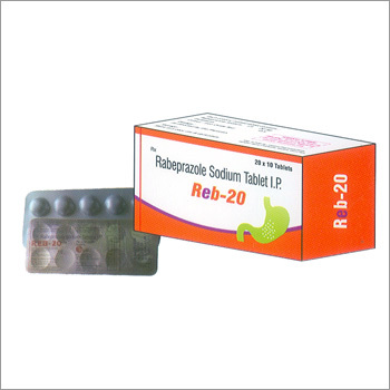 Reb-20 - Rabeprazole Sodium 20 mg Orange Tablets, Acid Reduction, PPI Medicine, 20 x 10 Tabs