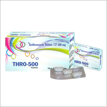 Thro 500 - Azithromycin 500mg, 10x3 Tablet Blister Pack | Antibacterial Oral Tablet