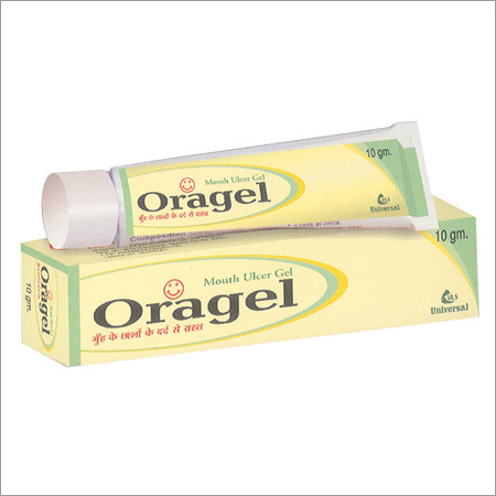 Oragel - Tannic Acid 10% w/w, Choline Salicylate 8.7% w/w Gel, 10 gm Tube | Pain Relief, Antiseptic, Soothing
