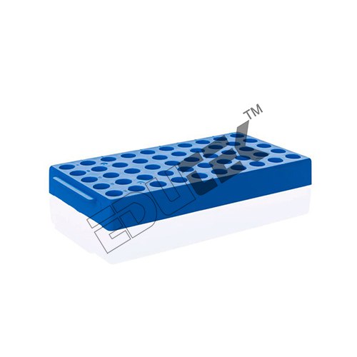 Cryogenic Vial Rack - High-density Polypropylene, 197x102x28mm | 50 Place, Autoclavable, Lightweight, Cryogenic Storage