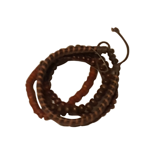 Black Men's Leather Bracelets Set - Leather, 10mm Width, Brown, Set of Three | Stylish, Durable, Wrap Closure